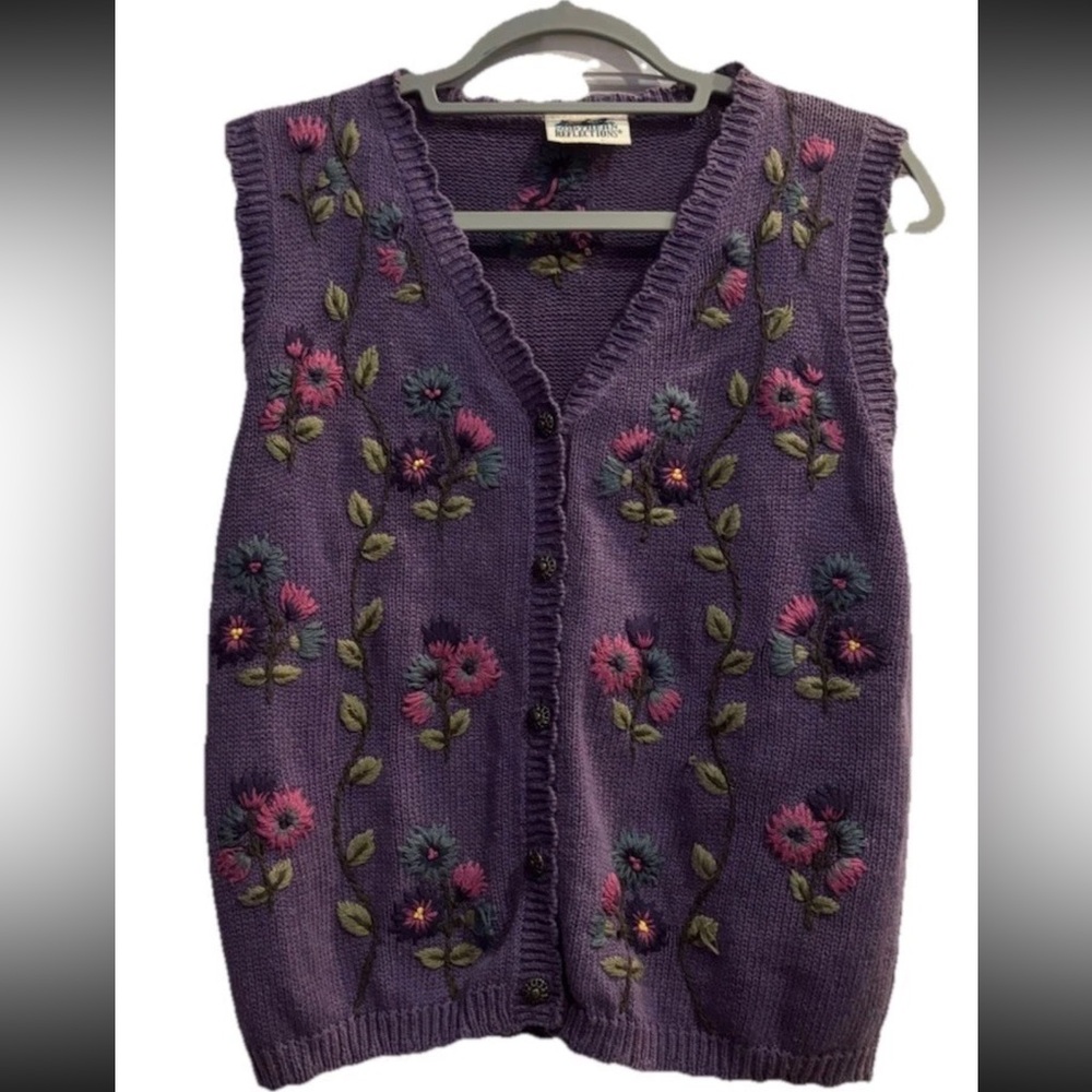 vintage Northern Reflections Granny Sweater Vest in size M